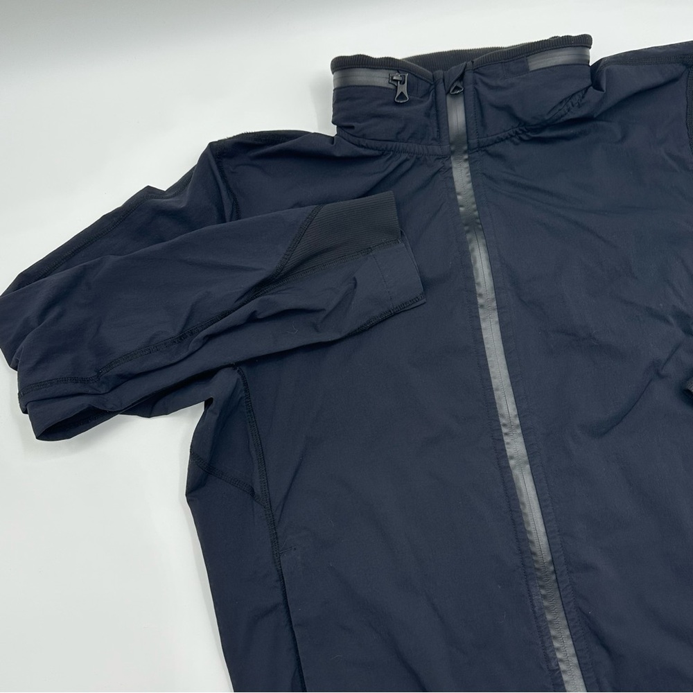Reigning Champ Jacket Mens Large Waterproof Nylon Windproof Concealed Hood Adult